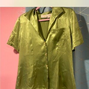 Elegant Olive Button Down Shirt